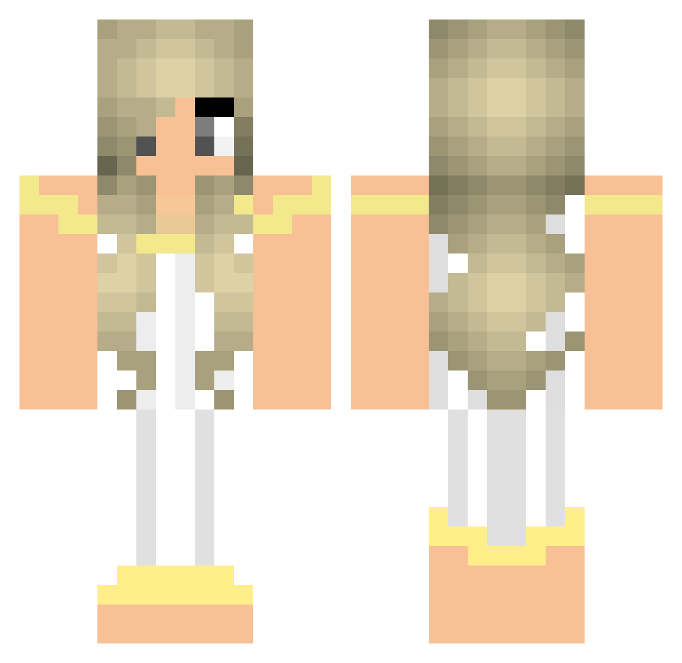 Ileane Minecraft skin, front and back view