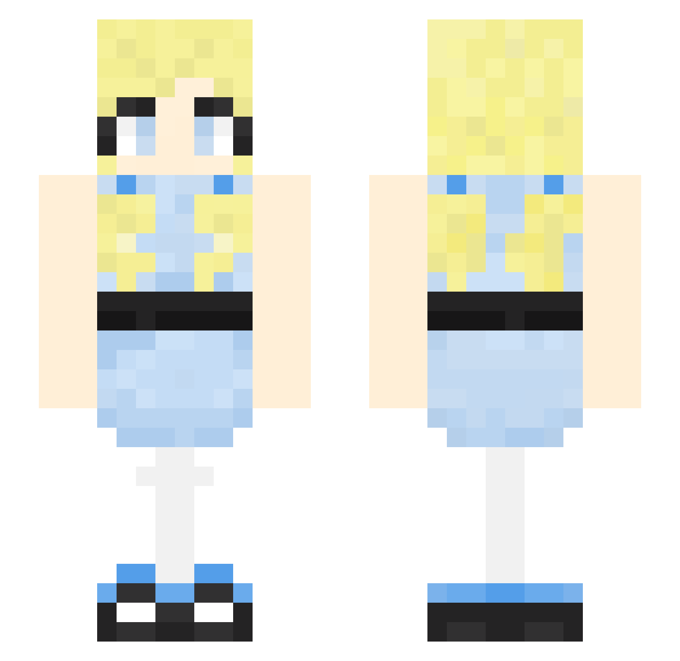 VEGETAVERDE Minecraft skin, front and back view