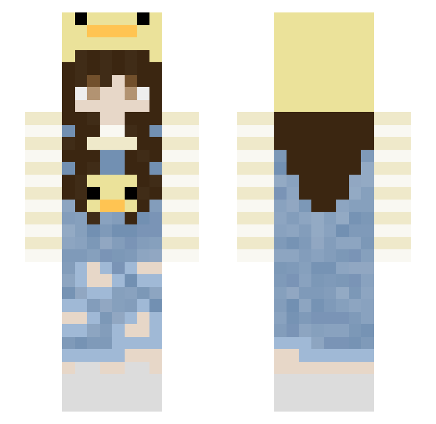 UnforgivenLight Minecraft skin, front and back view