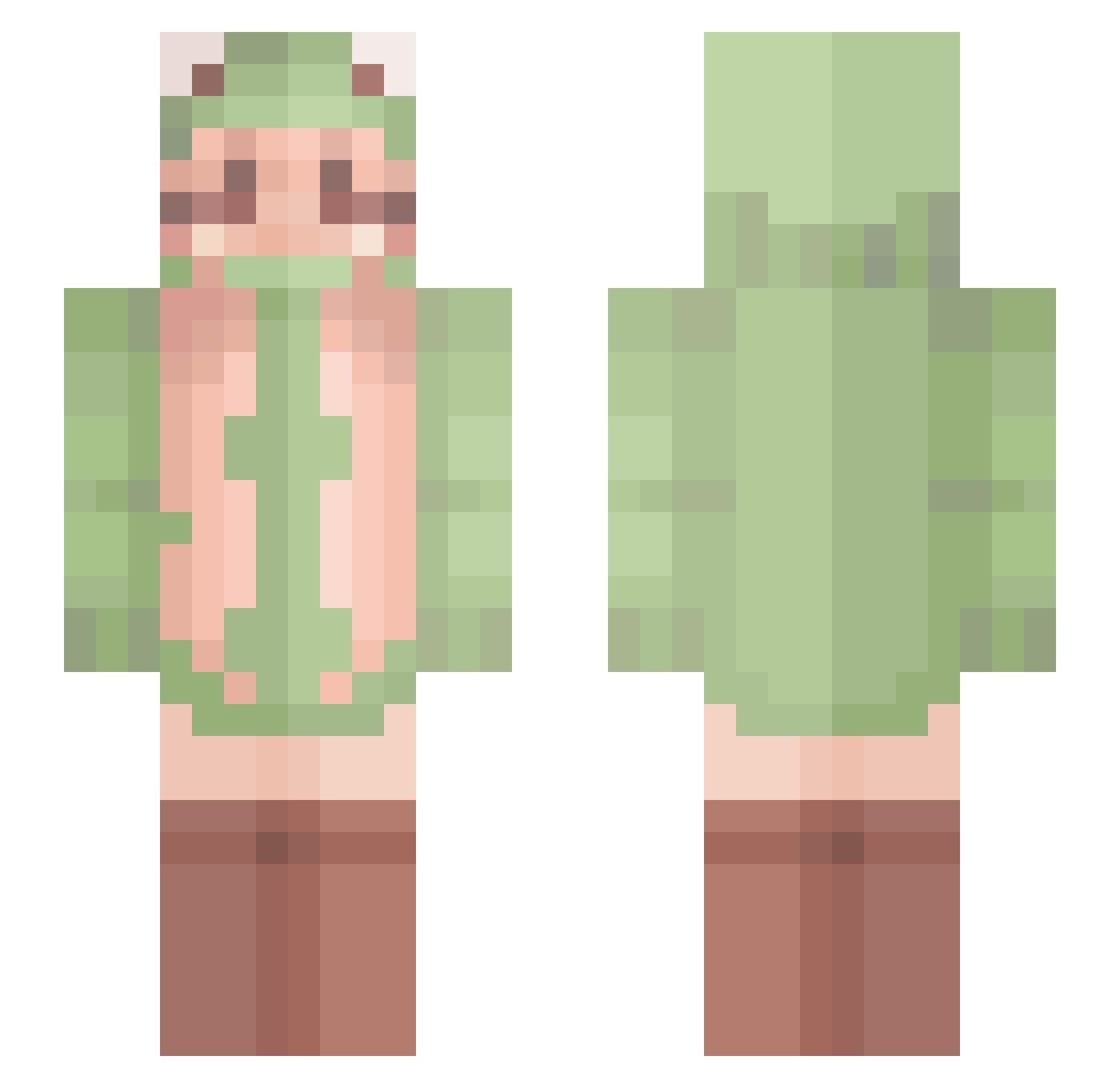 cocobaby1252 Minecraft skin, front and back view