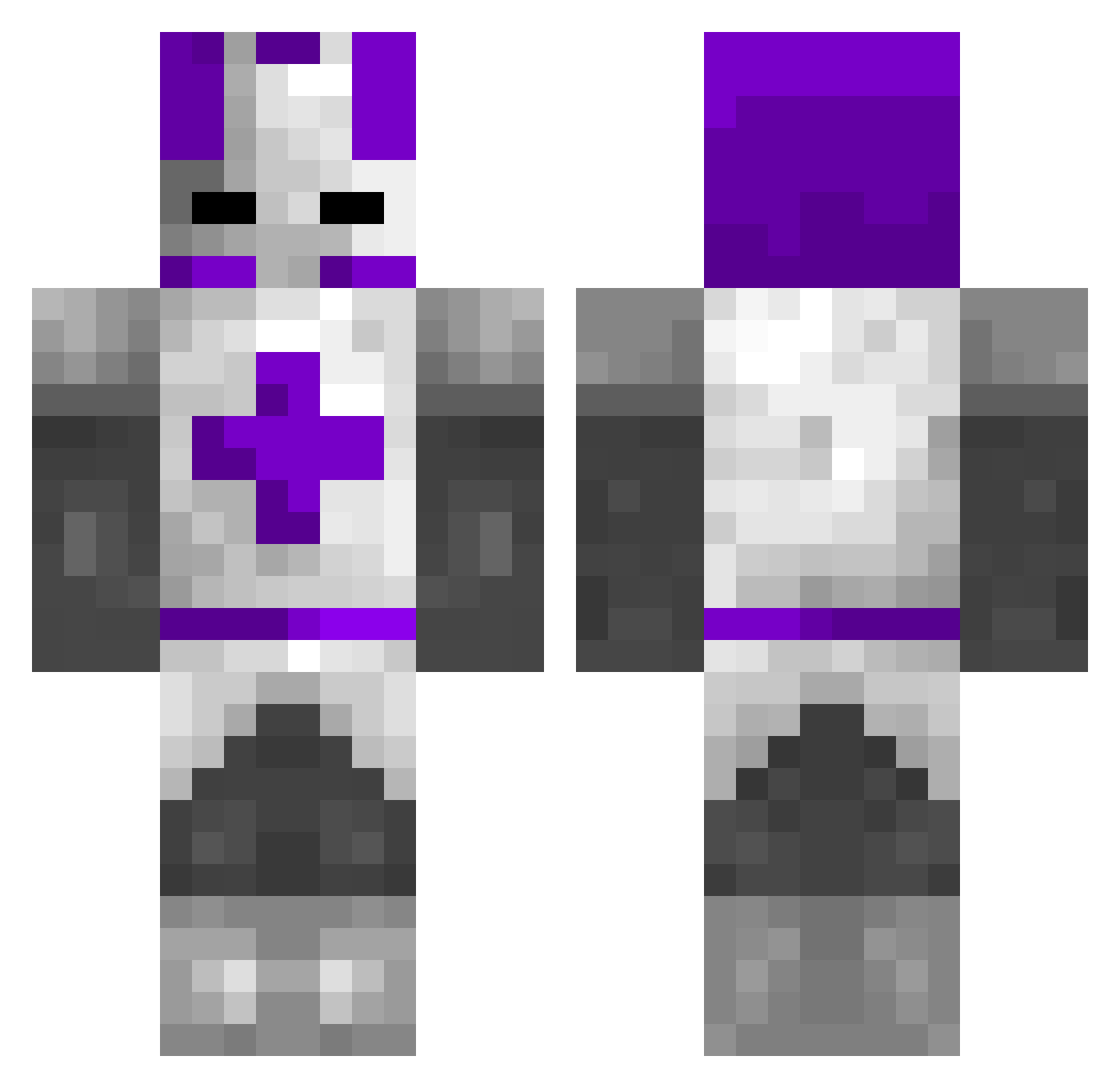 Rekazza Minecraft skin, front and back view