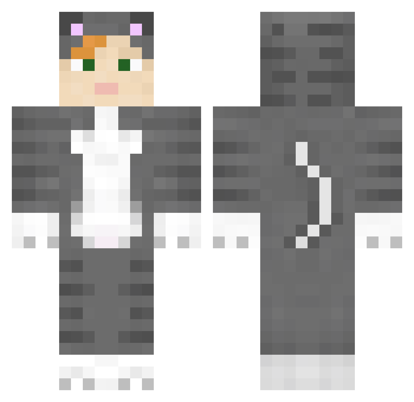 ghfkddl Minecraft skin, front and back view