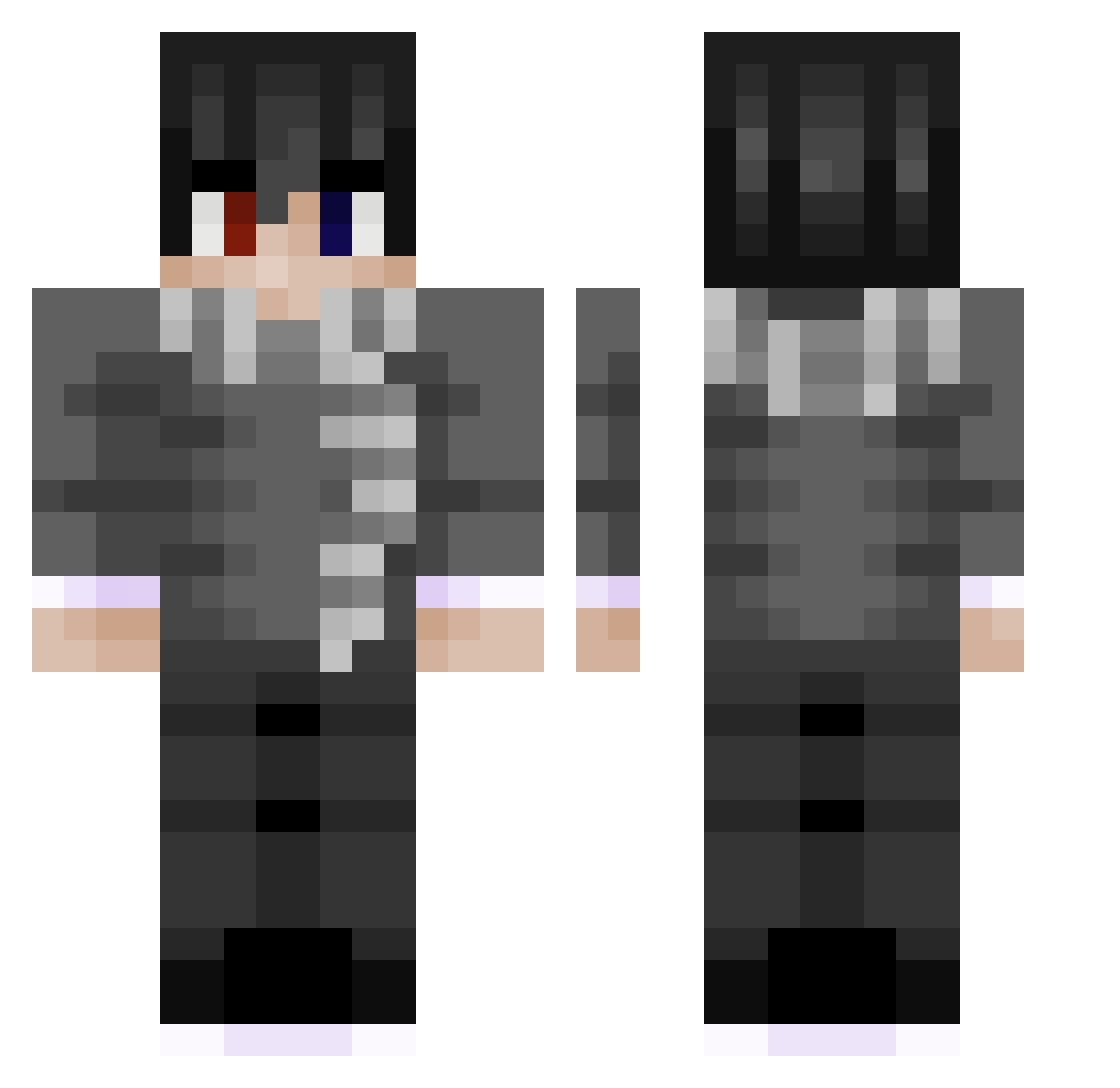 YvngCapone Minecraft skin, front and back view