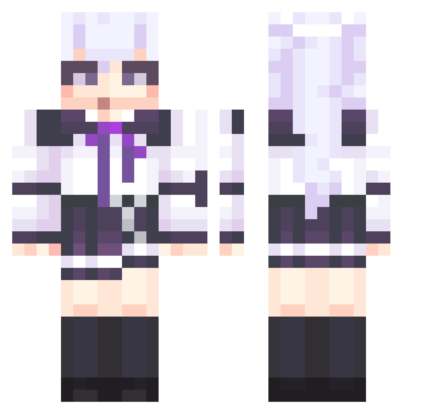 09_uni Minecraft skin, front and back view
