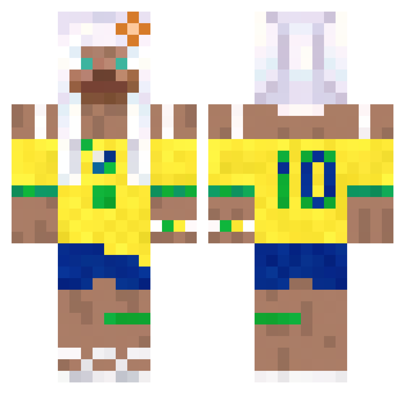KauxBr_ Minecraft skin, front and back view