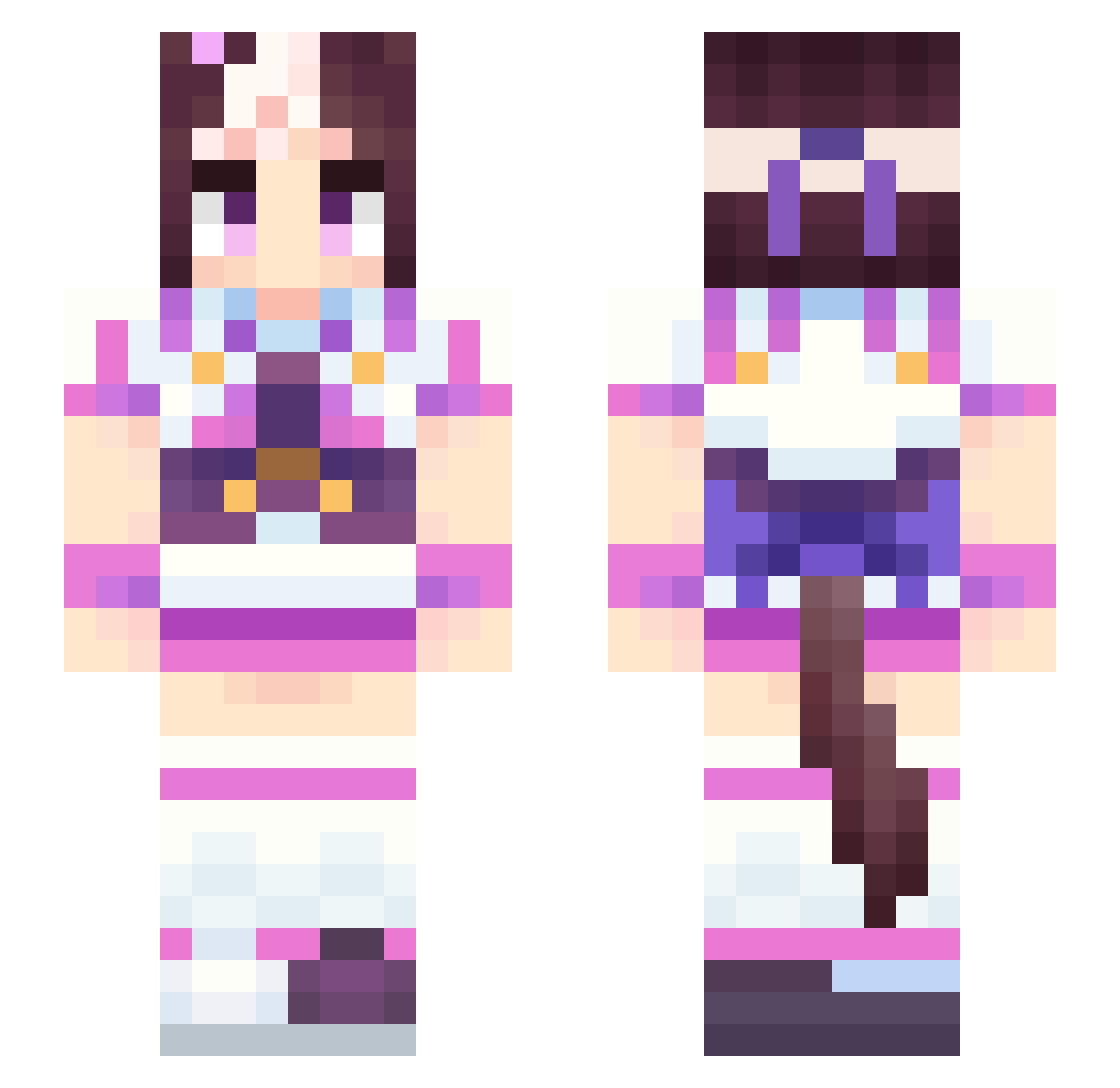 LostInAntarctica Minecraft skin, front and back view