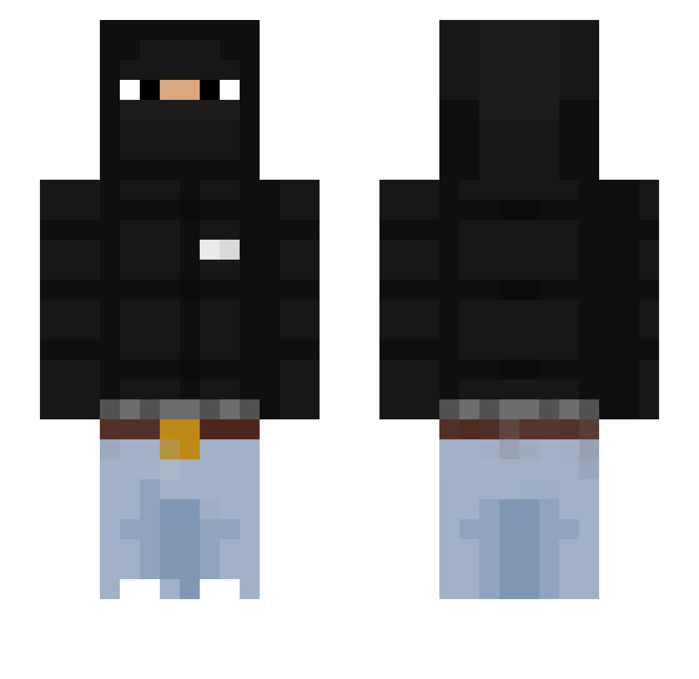 shiversiki Minecraft skin, front and back view