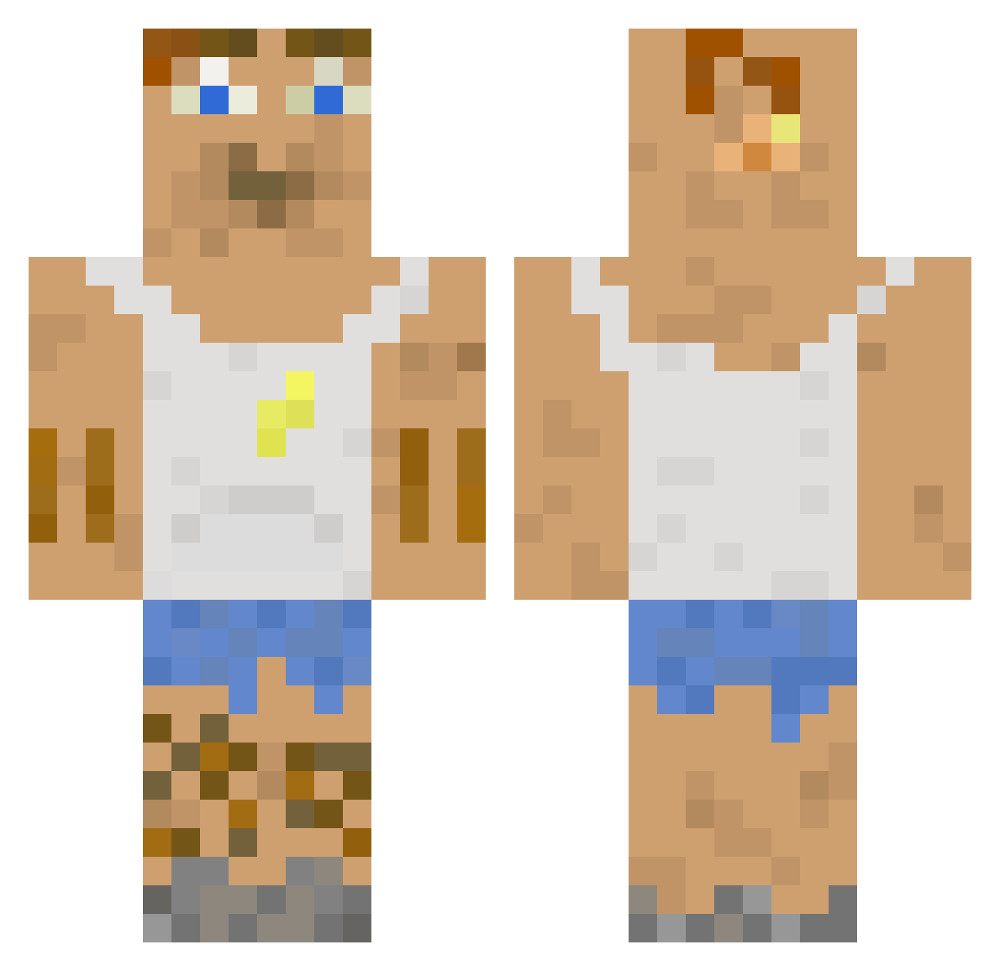 k1rume Minecraft skin, front and back view