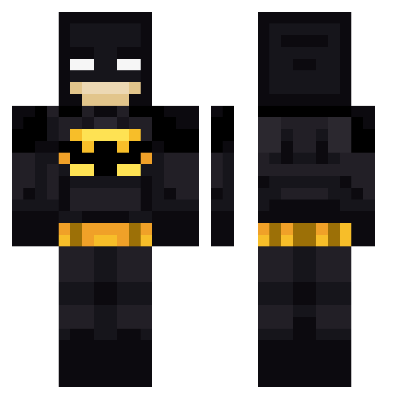 Riden_live Minecraft skin, front and back view