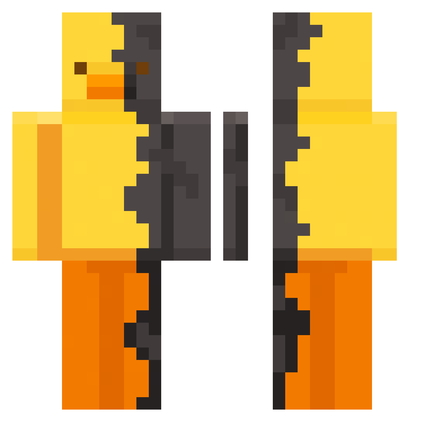 ElisDemon99 Minecraft skin, front and back view