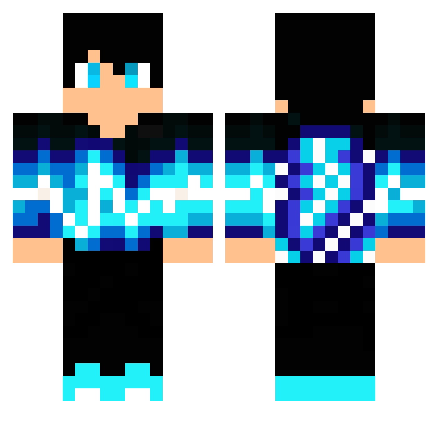 Kyjunnnn Minecraft skin, front and back view