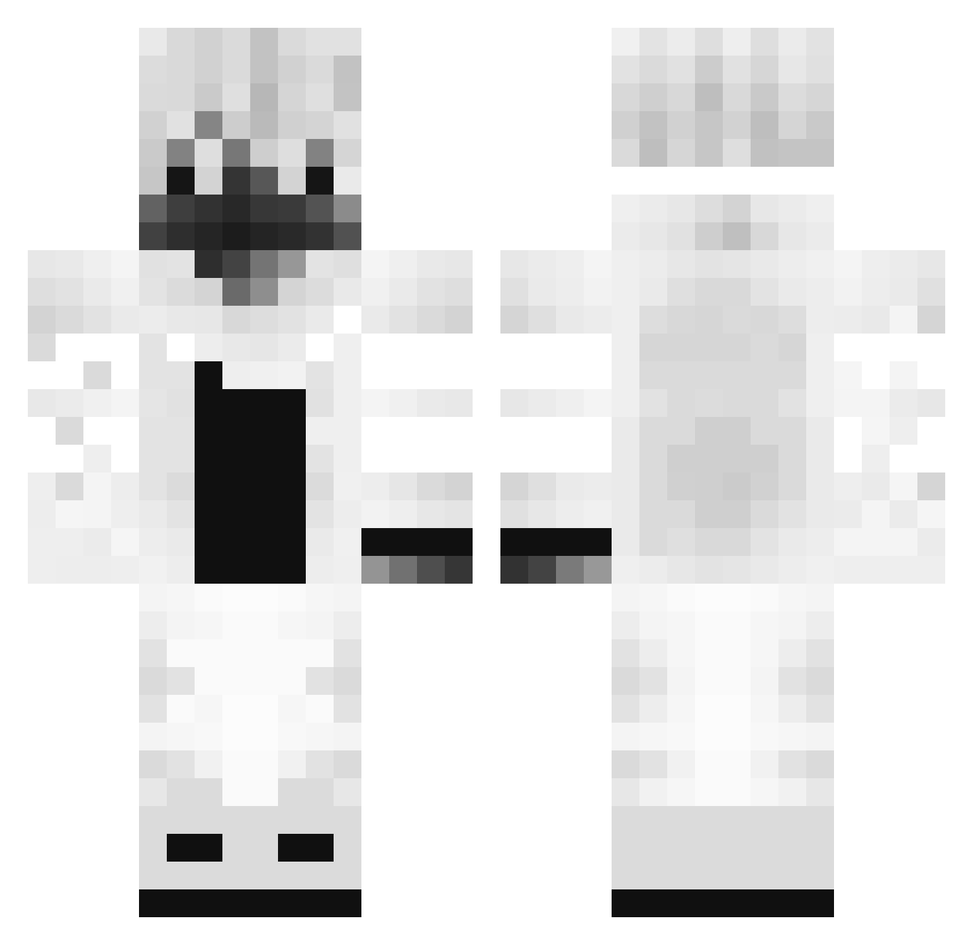 Senjo_ Minecraft skin, front and back view