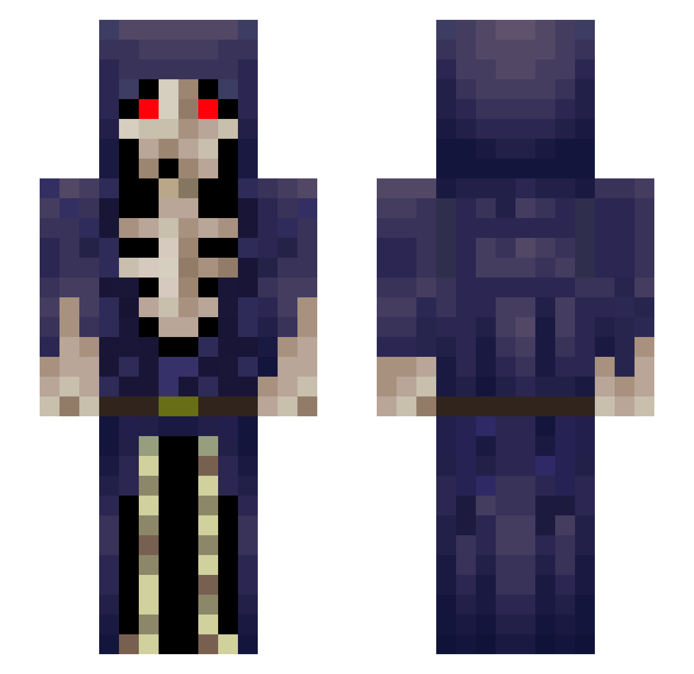 KingCup Minecraft skin, front and back view