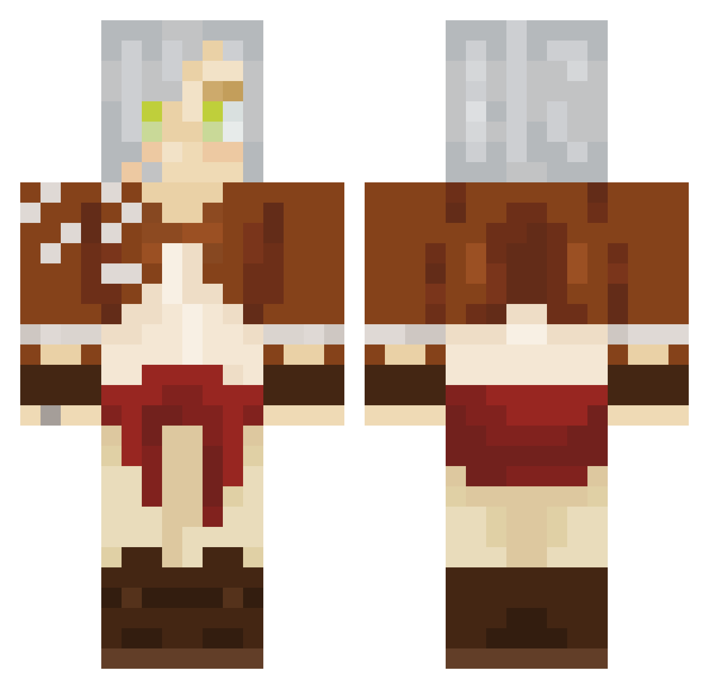 LuciusTheFoolish Minecraft skin, front and back view