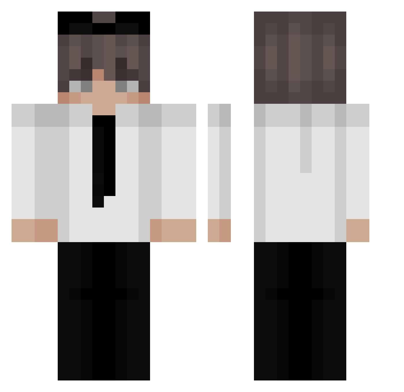 goldstiker333 Minecraft skin, front and back view