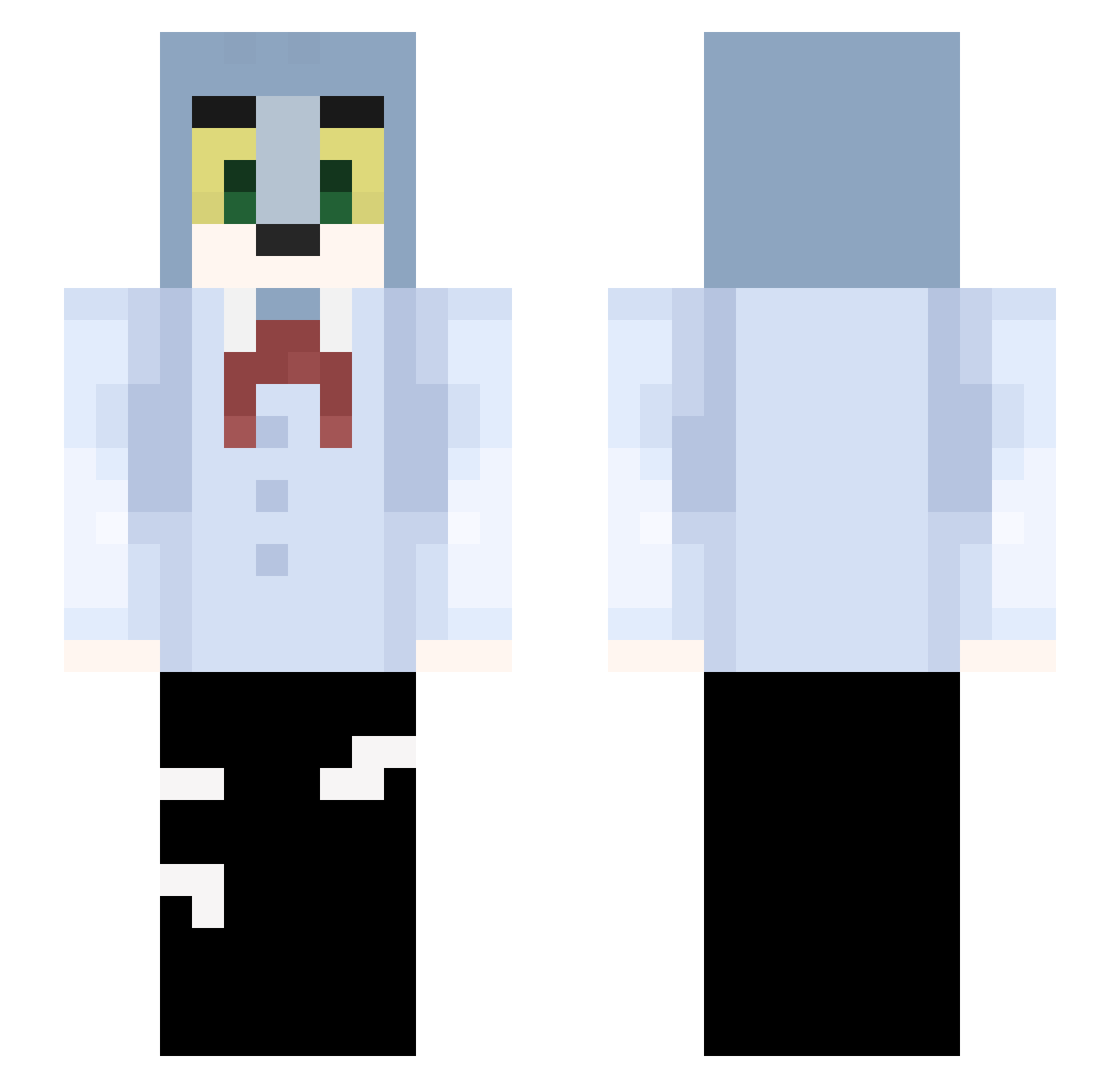 pallafon Minecraft skin, front and back view