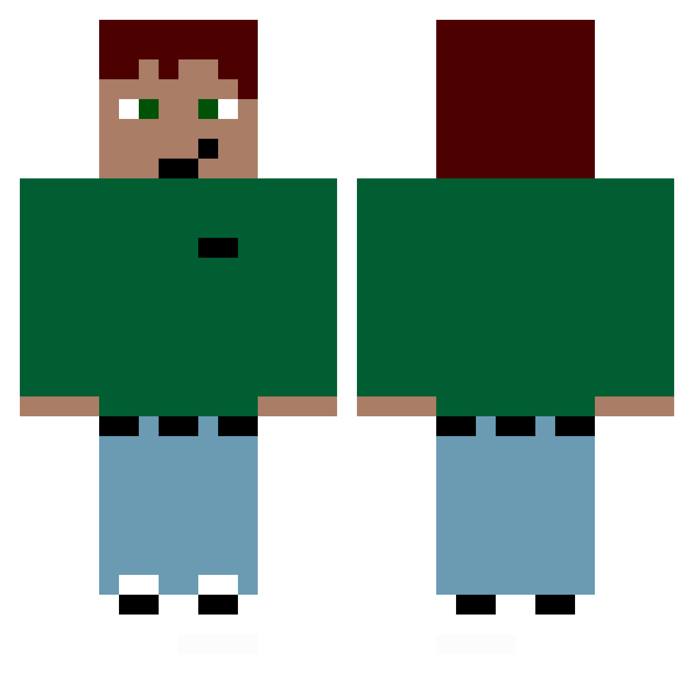 yoyoasis_ Minecraft skin, front and back view