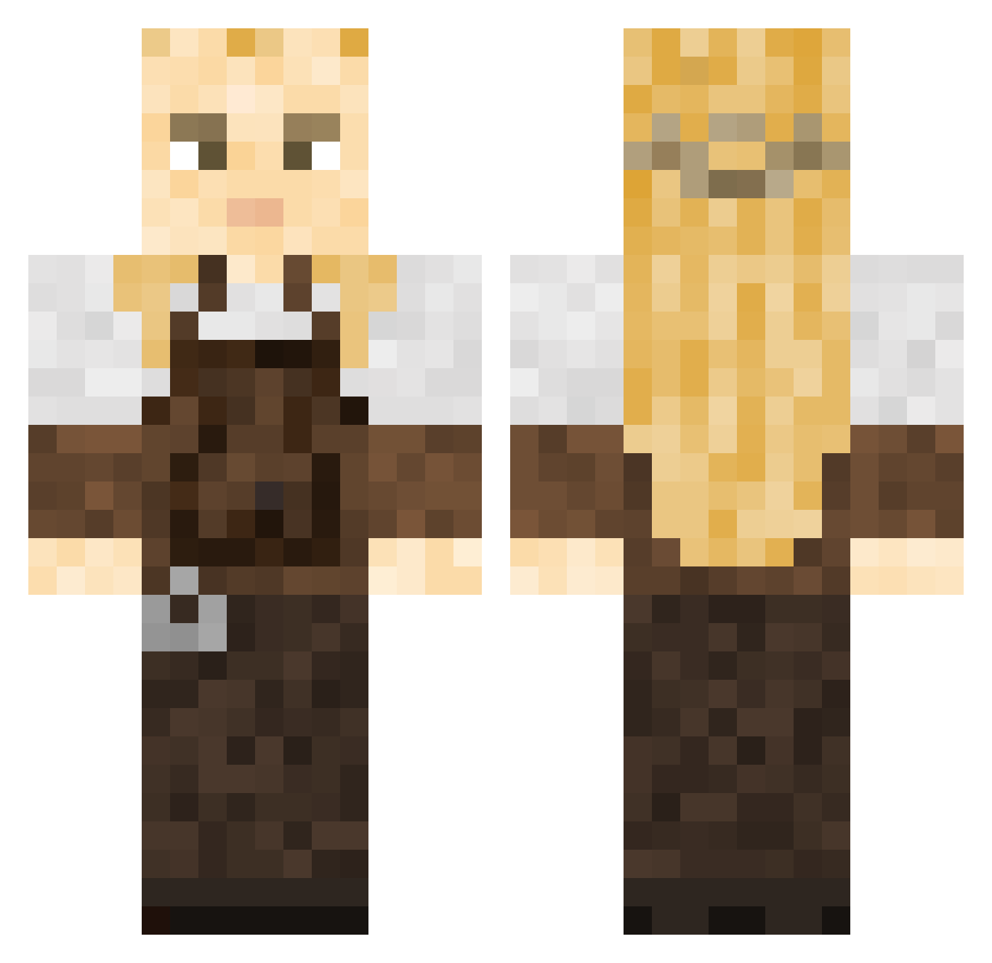 Henley3019 Minecraft skin, front and back view