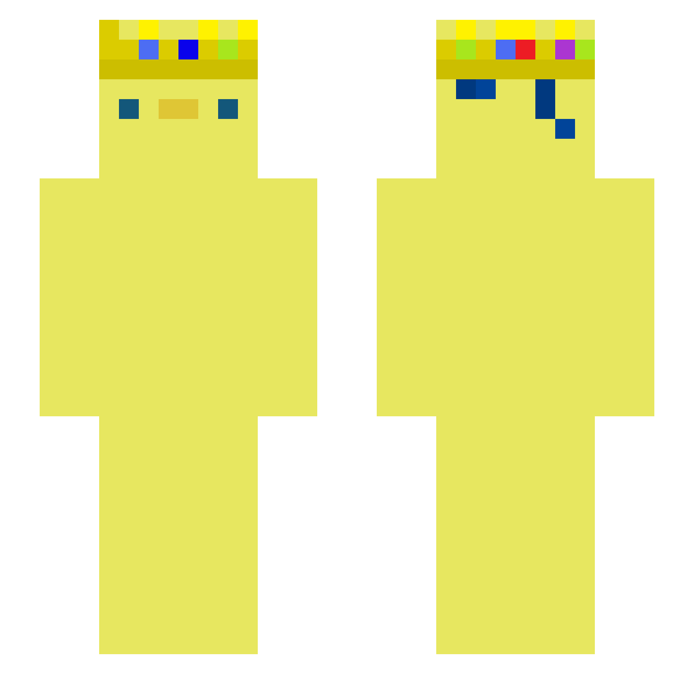 twinkie_08 Minecraft skin, front and back view