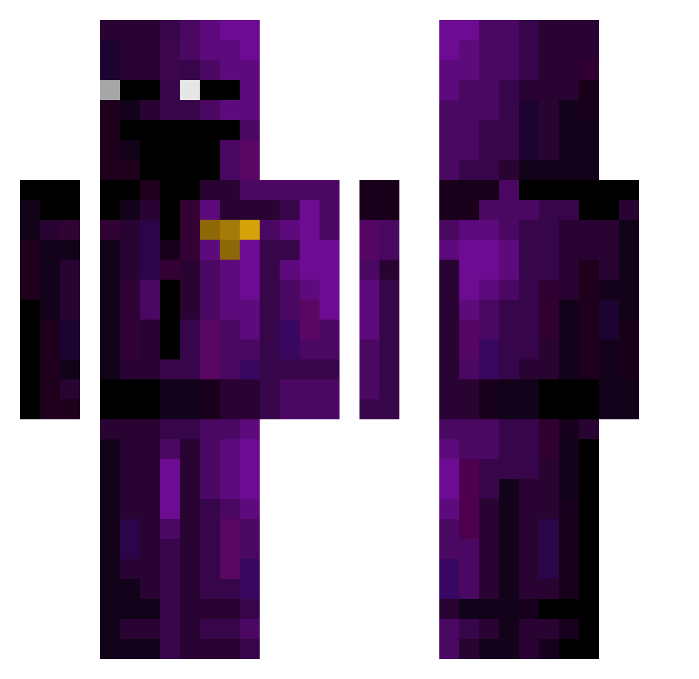JTFatality Minecraft skin, front and back view