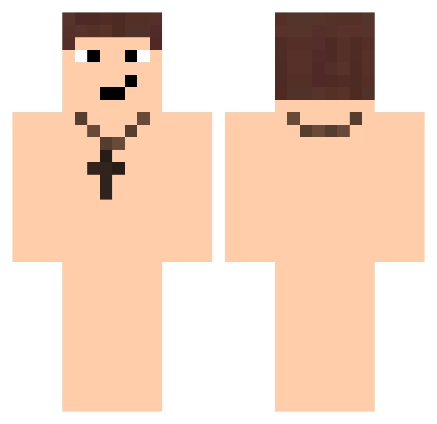 royaldxd Minecraft skin, front and back view