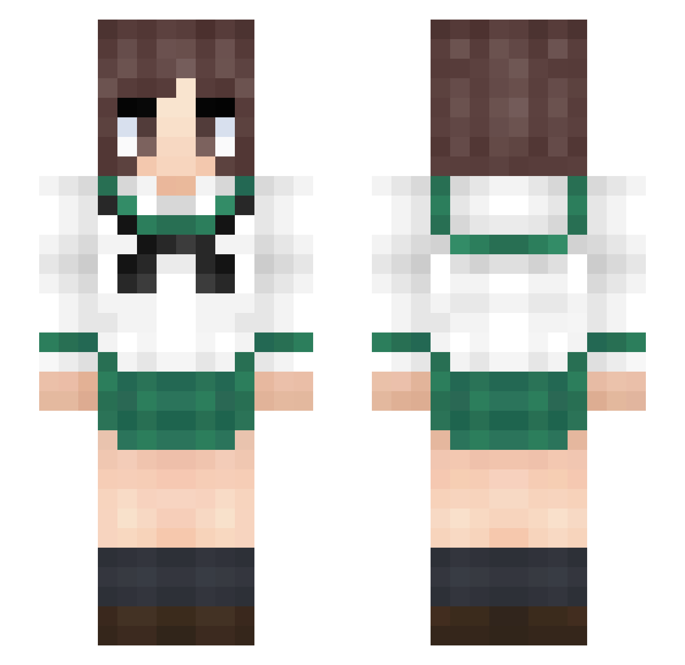 Reiyu2134 Minecraft skin, front and back view