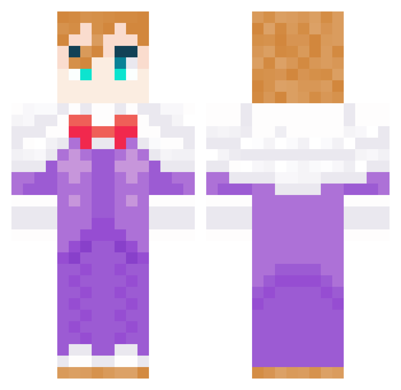 xOrigenesx Minecraft skin, front and back view