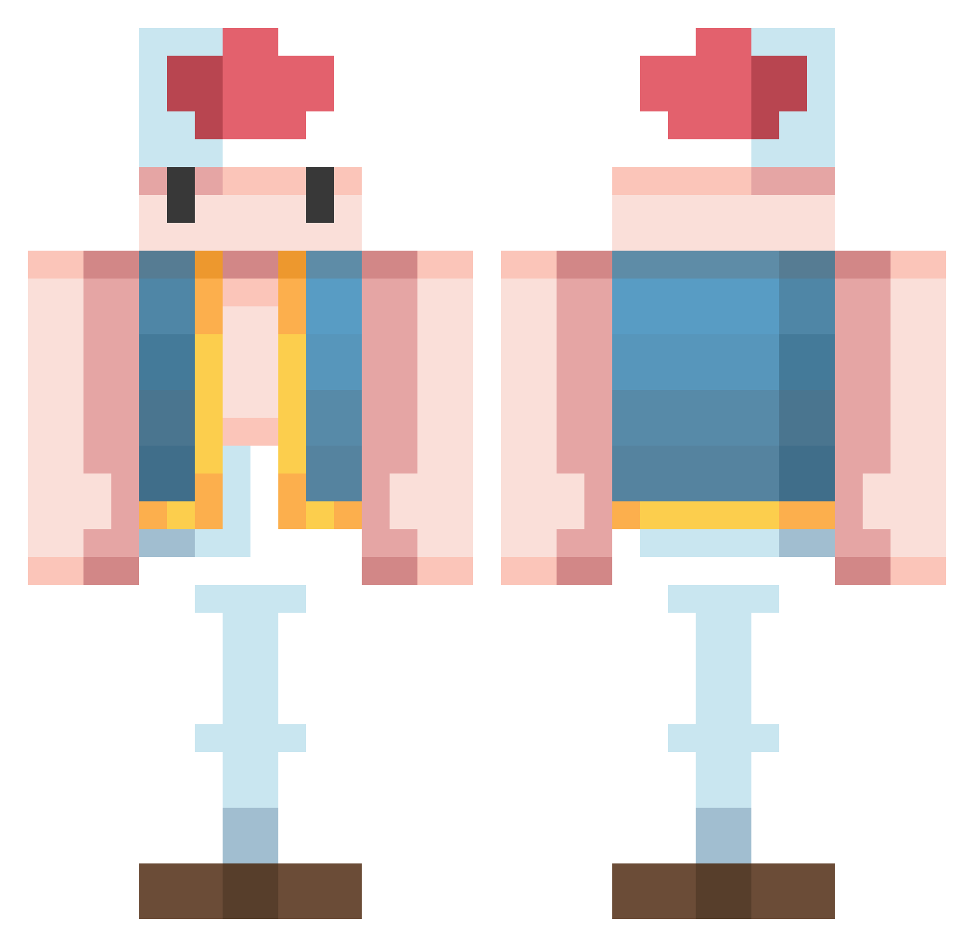 NotHewier Minecraft skin, front and back view