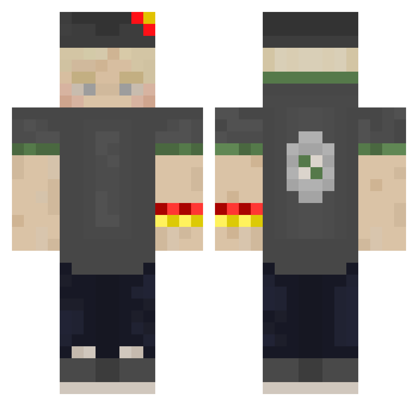 svaa11 Minecraft skin, front and back view