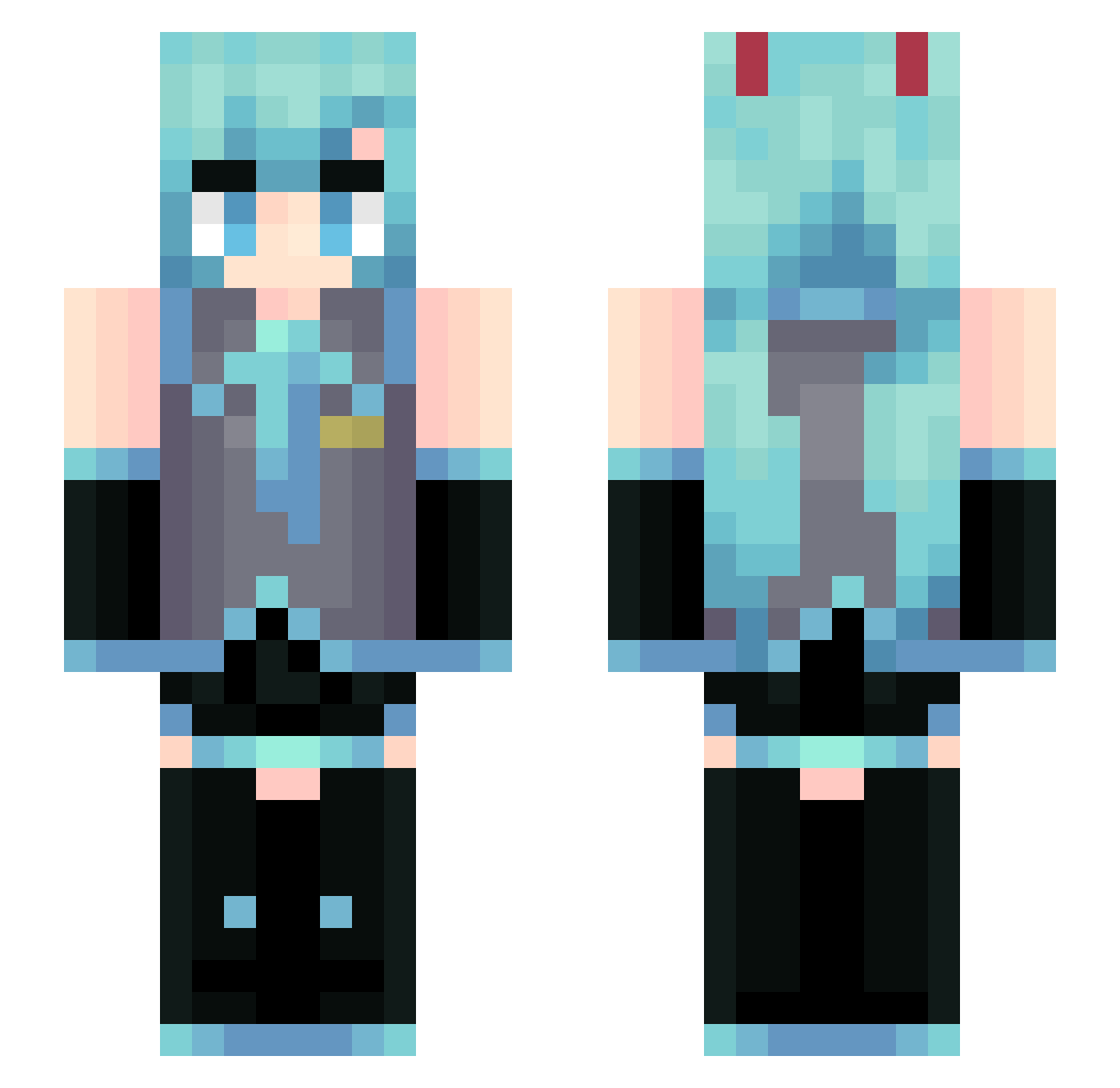 Just_A_Phroggy Minecraft skin, front and back view