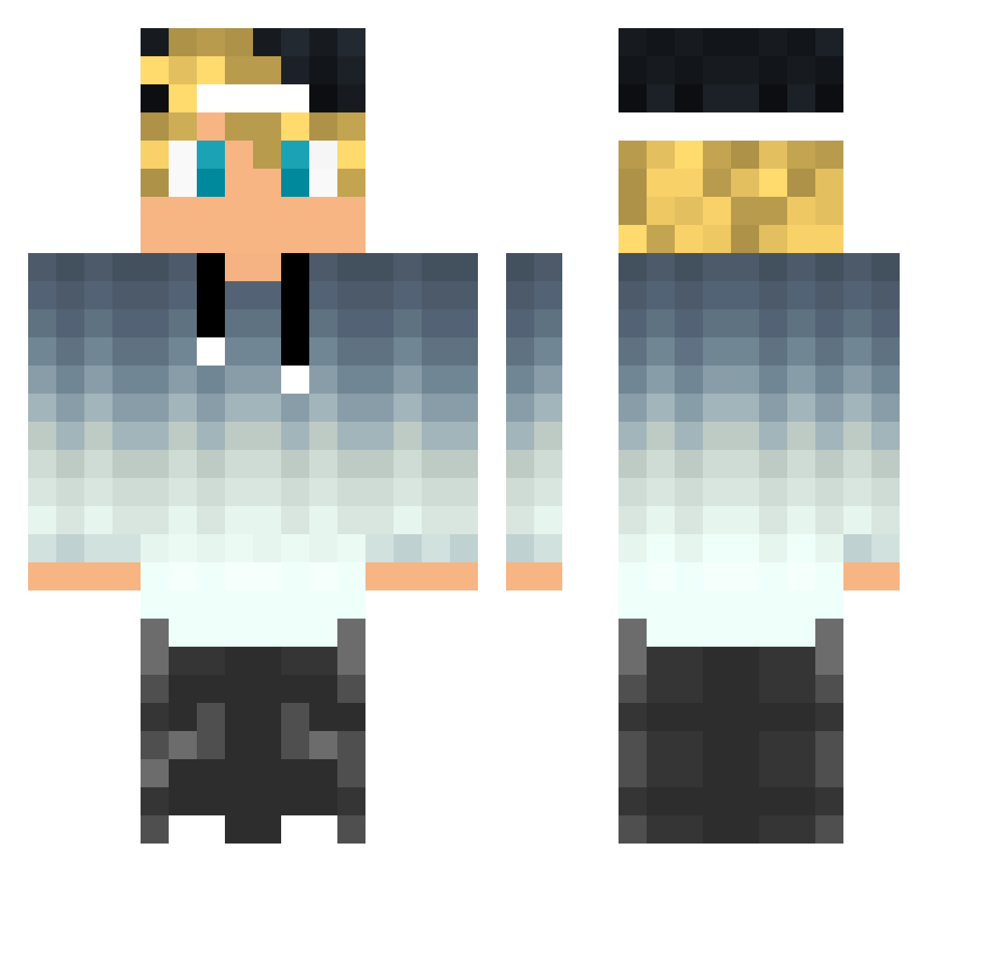 JJJJosh Minecraft skin, front and back view