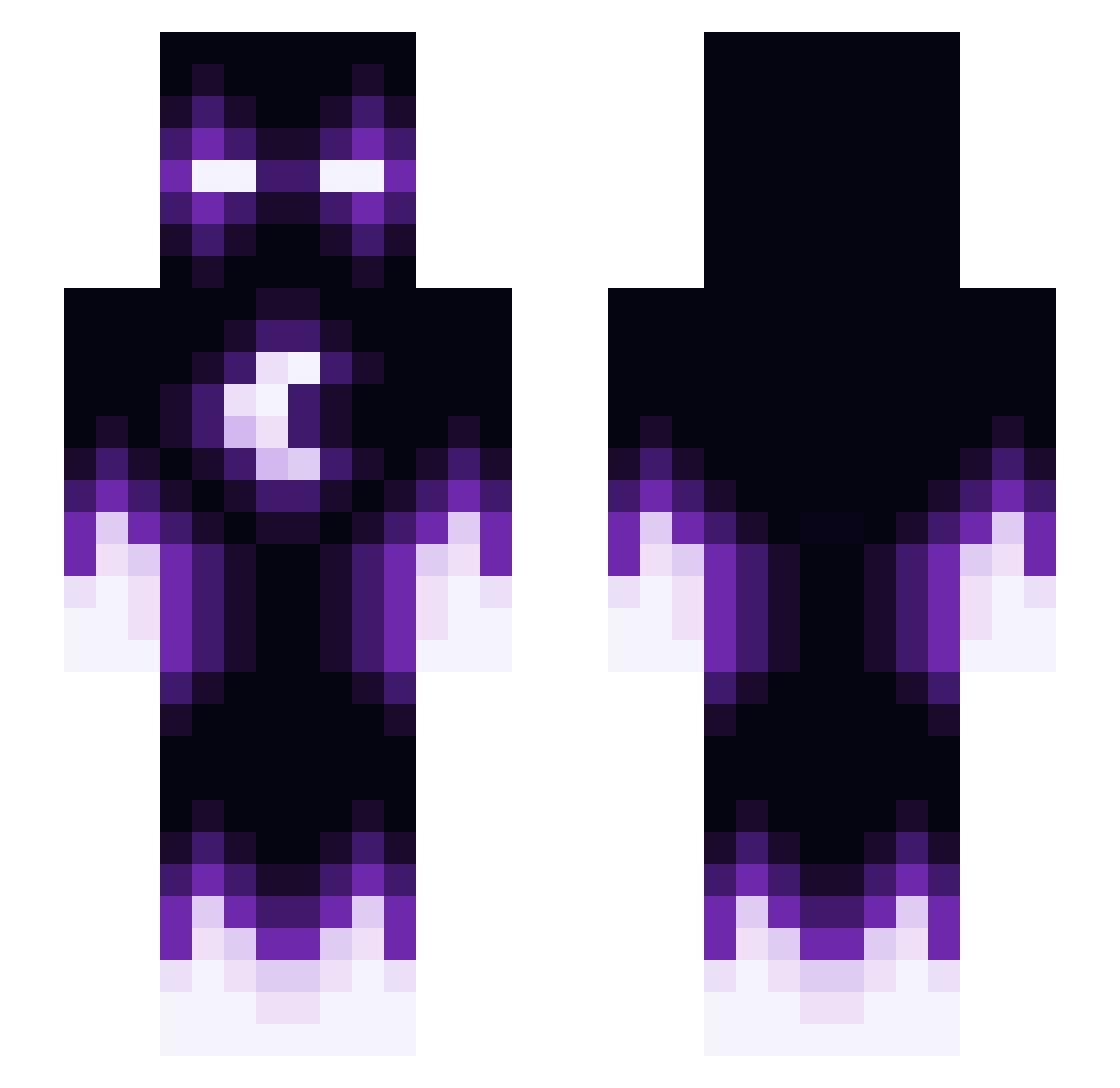 xxXBubbleteaXxx Minecraft skin, front and back view