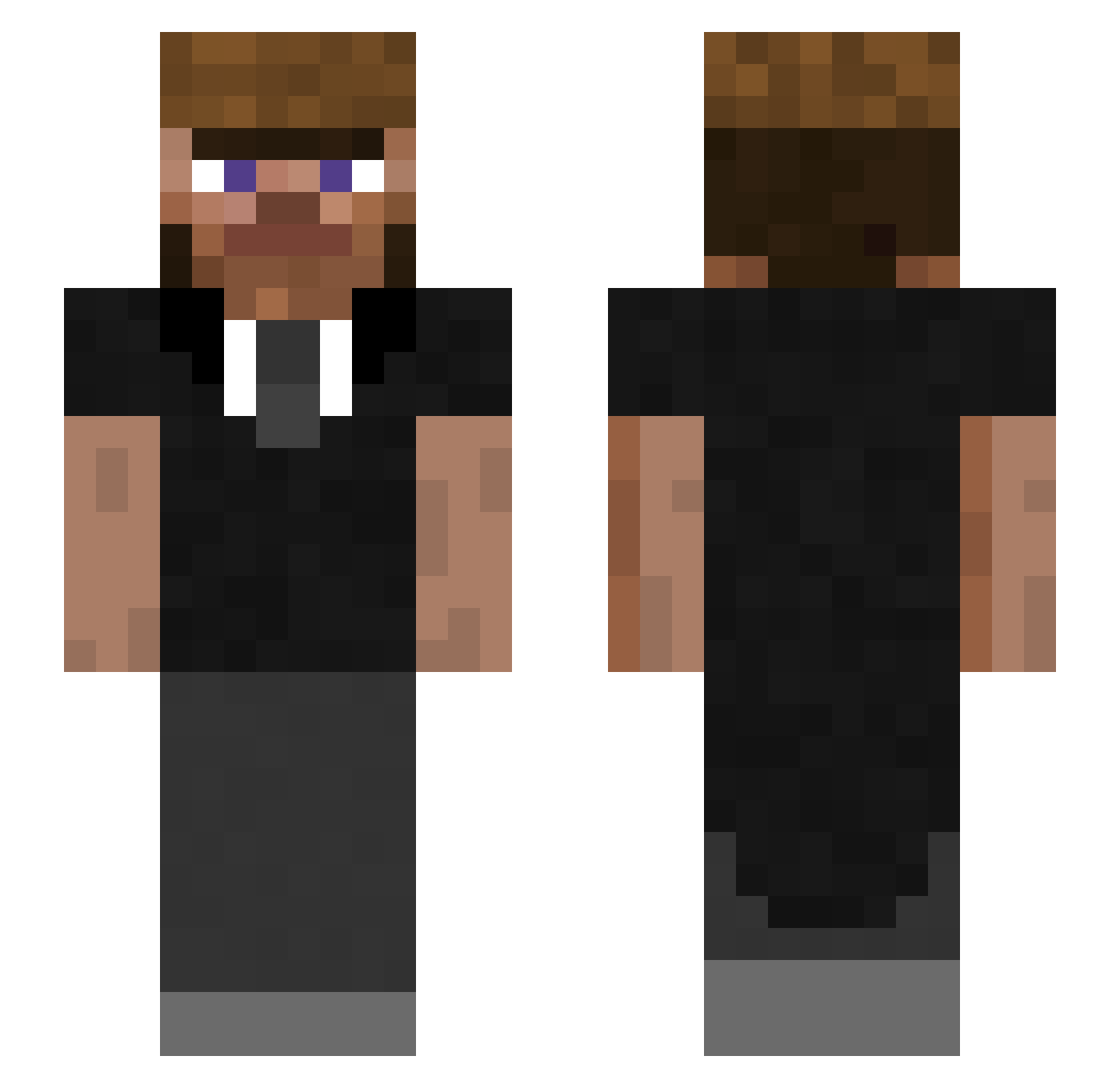 Spoaf Minecraft skin, front and back view