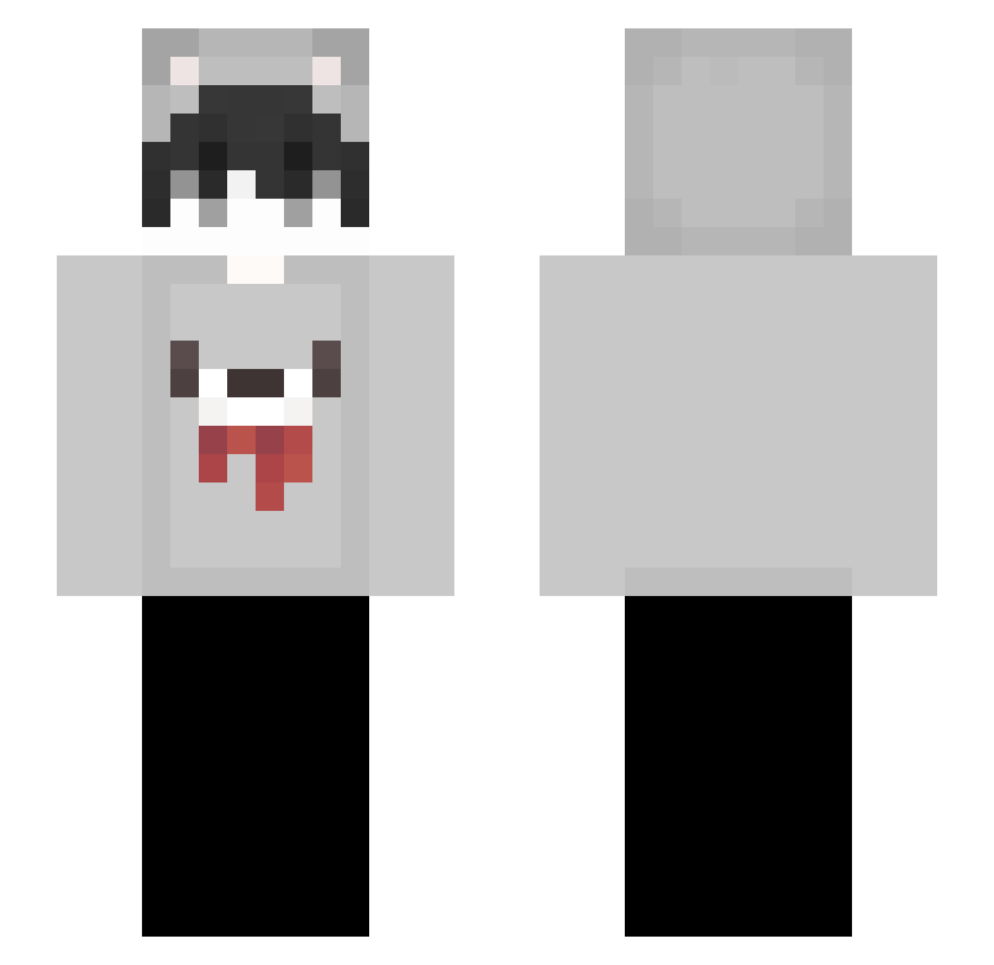 mavier Minecraft skin, front and back view