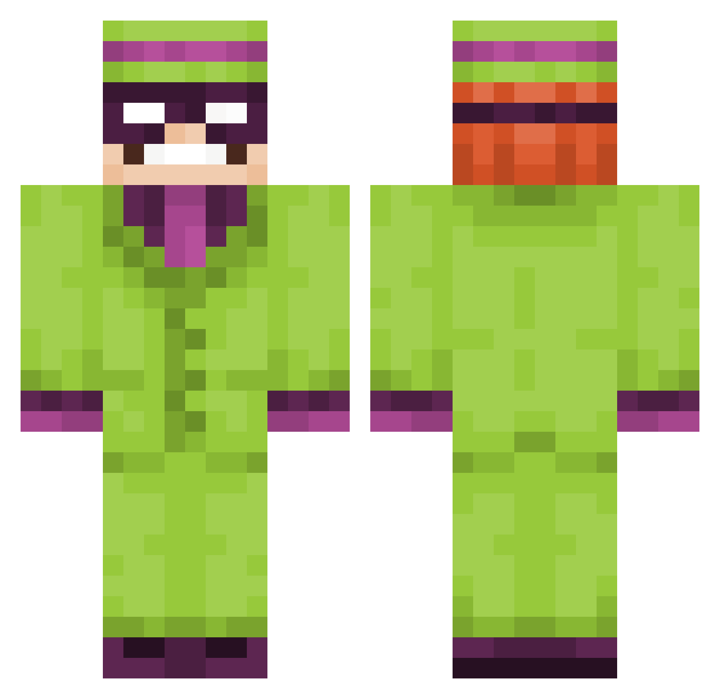 punkriddler_ Minecraft skin, front and back view