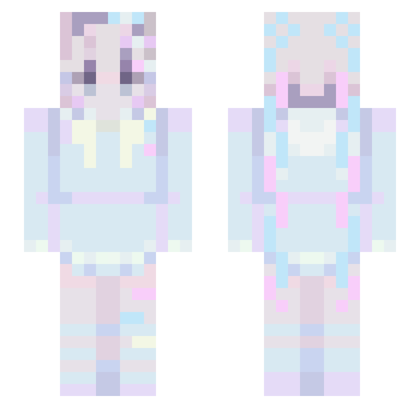 karma5324 Minecraft skin, front and back view