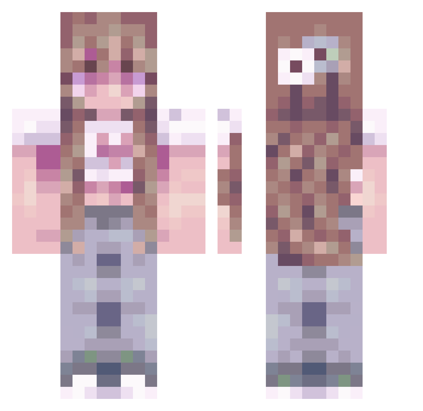 remitters Minecraft skin, front and back view