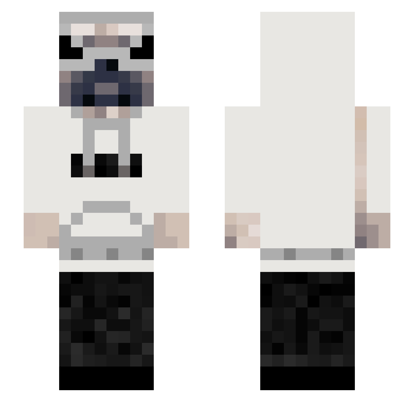 Juuliyes Minecraft skin, front and back view
