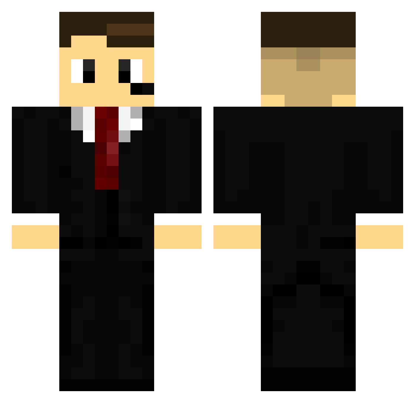 laelegames Minecraft skin, front and back view