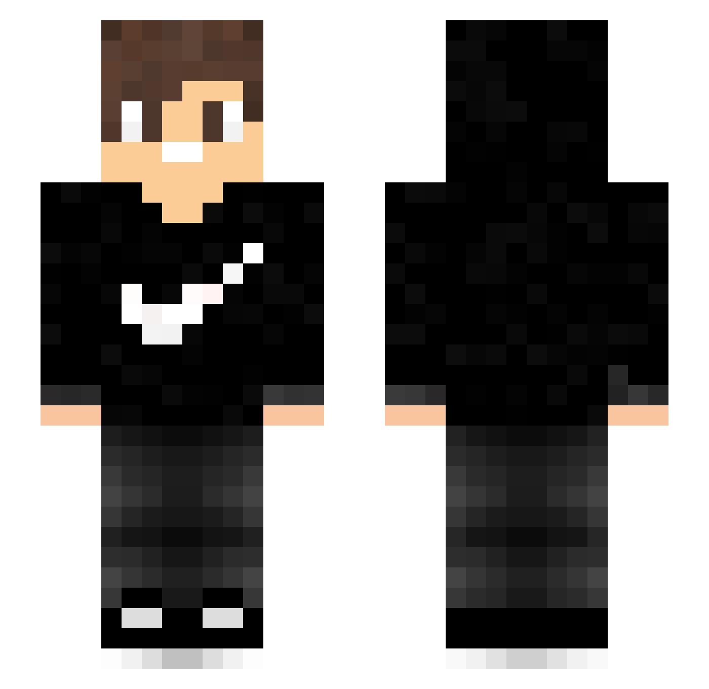 Teuzcraft Minecraft skin, front and back view