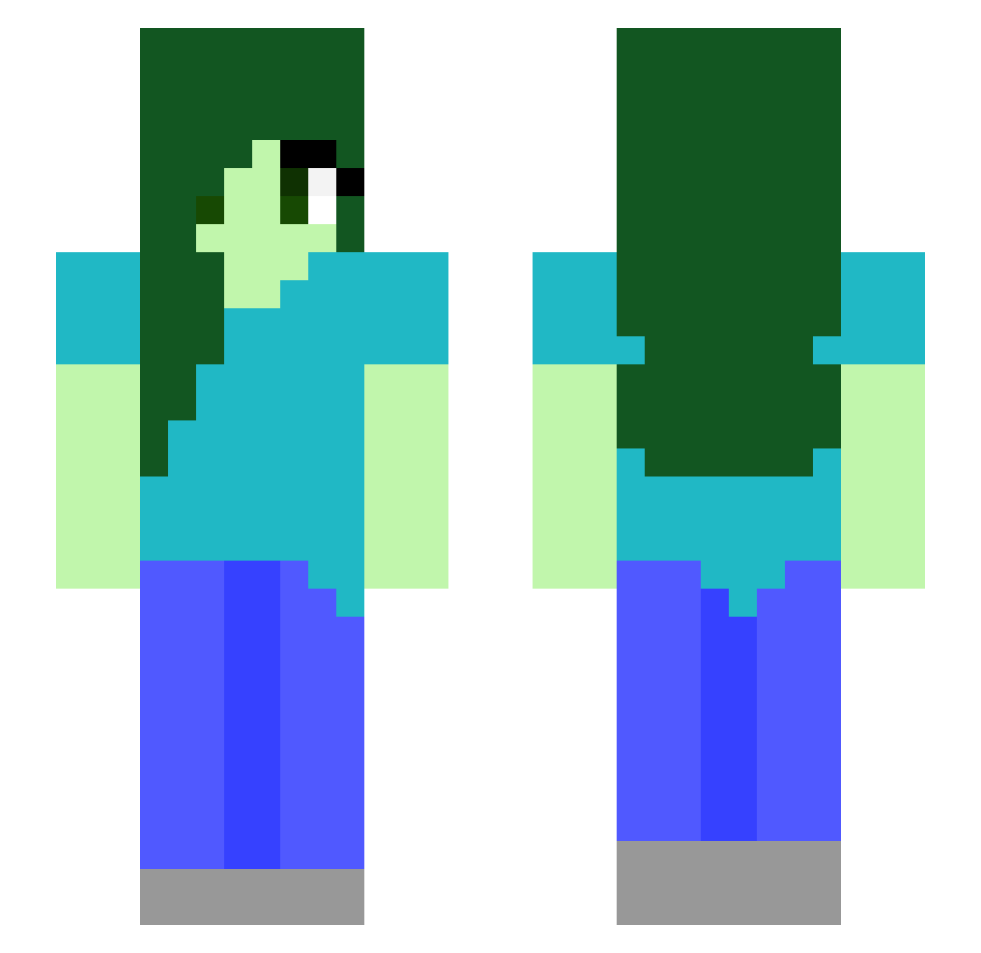 Takez_ Minecraft skin, front and back view