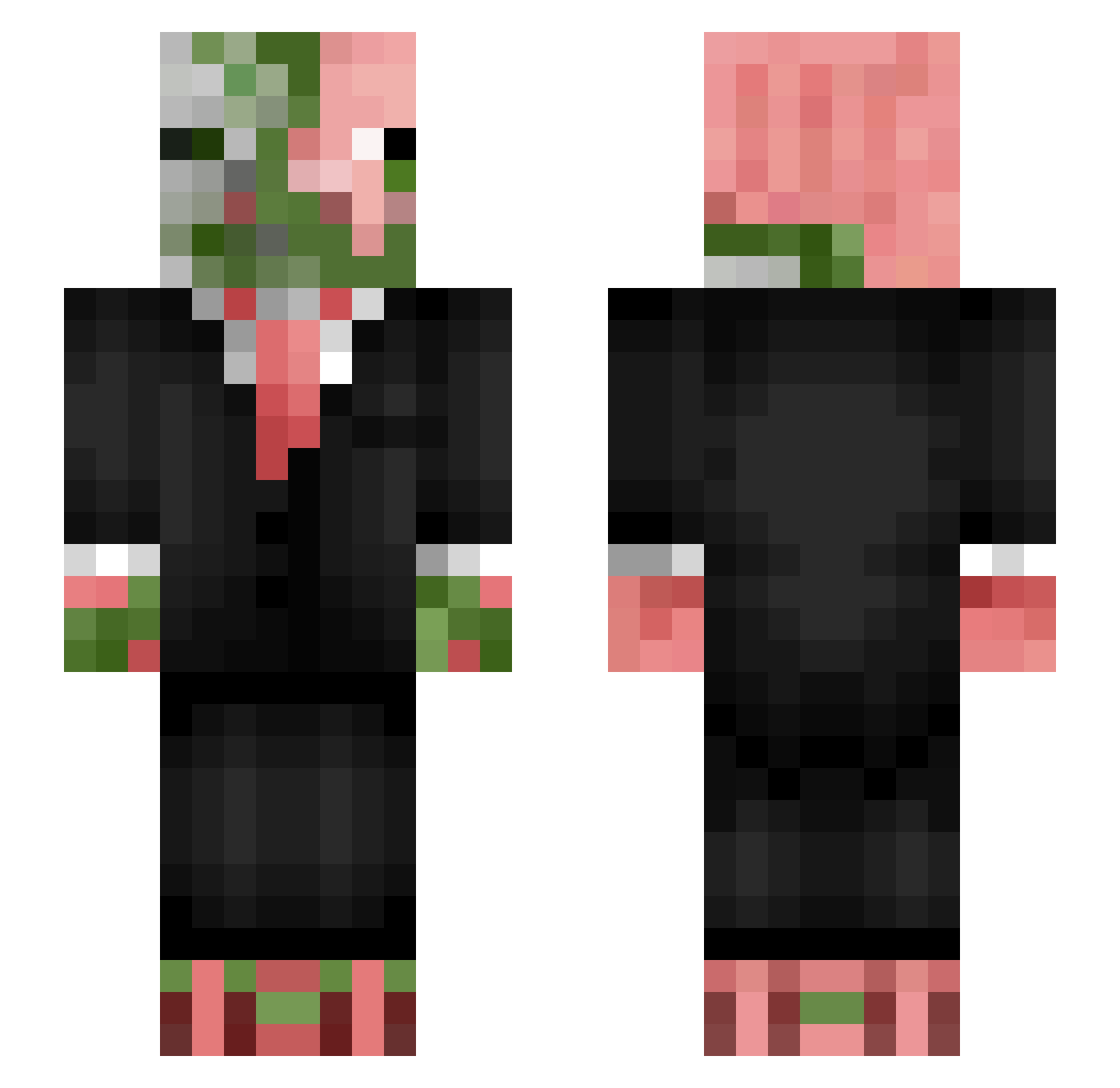 JeJuno Minecraft skin, front and back view