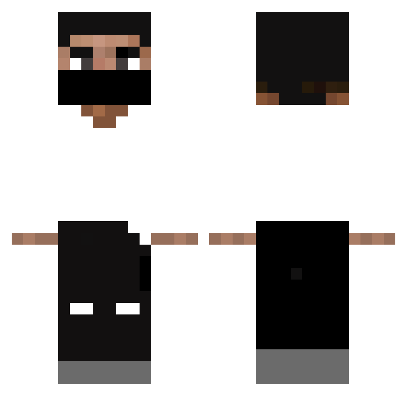 MehmetFatih17 Minecraft skin, front and back view