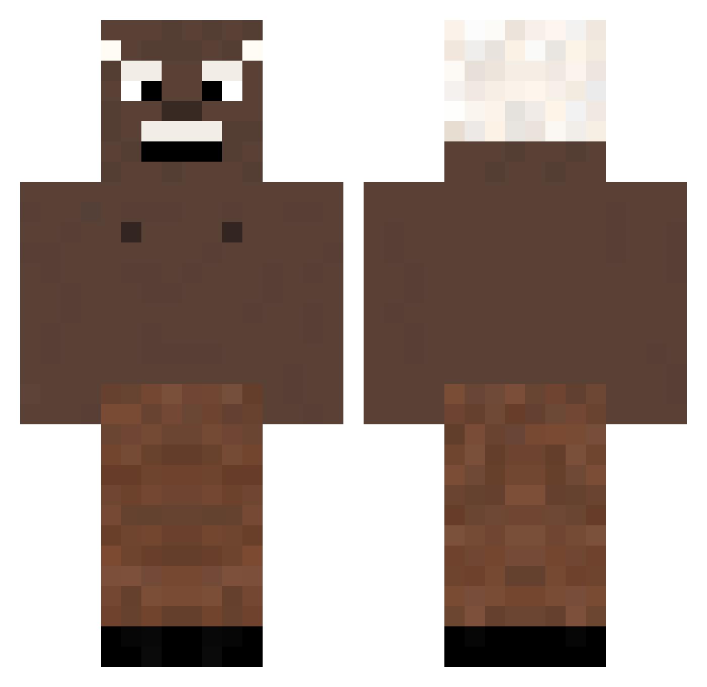 MilesOL Minecraft skin, front and back view