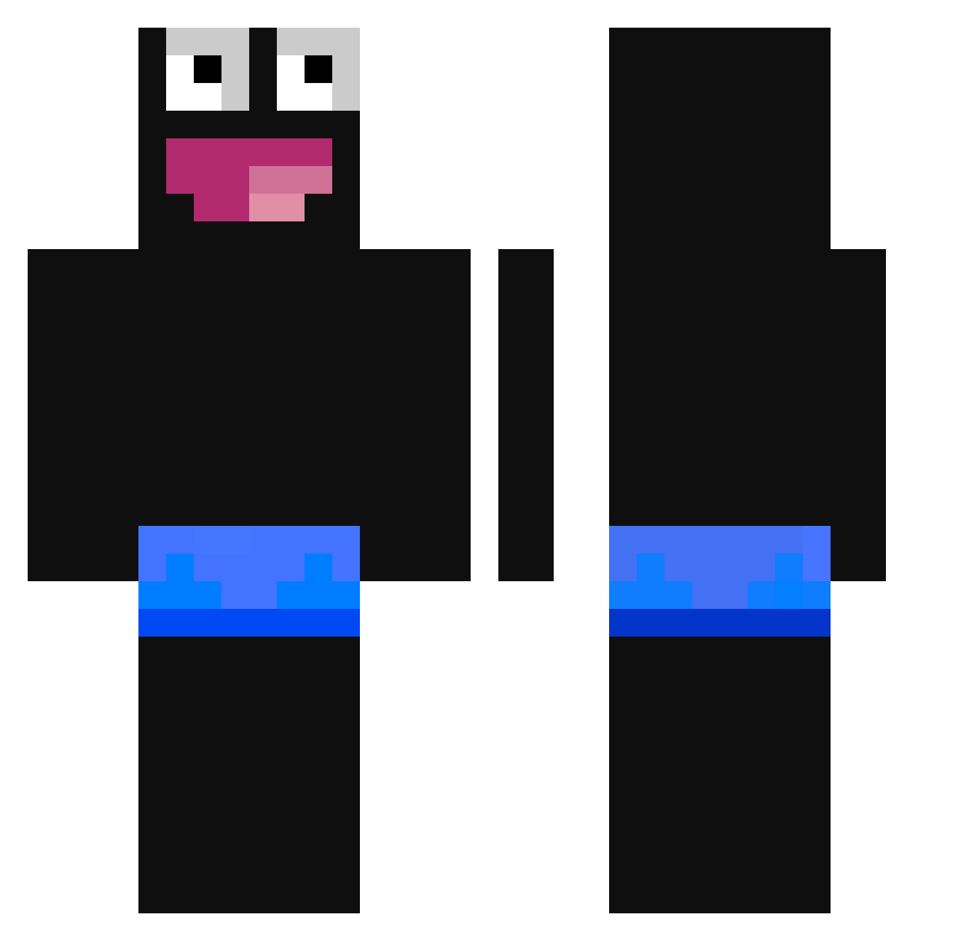MinhAoXanh Minecraft skin, front and back view