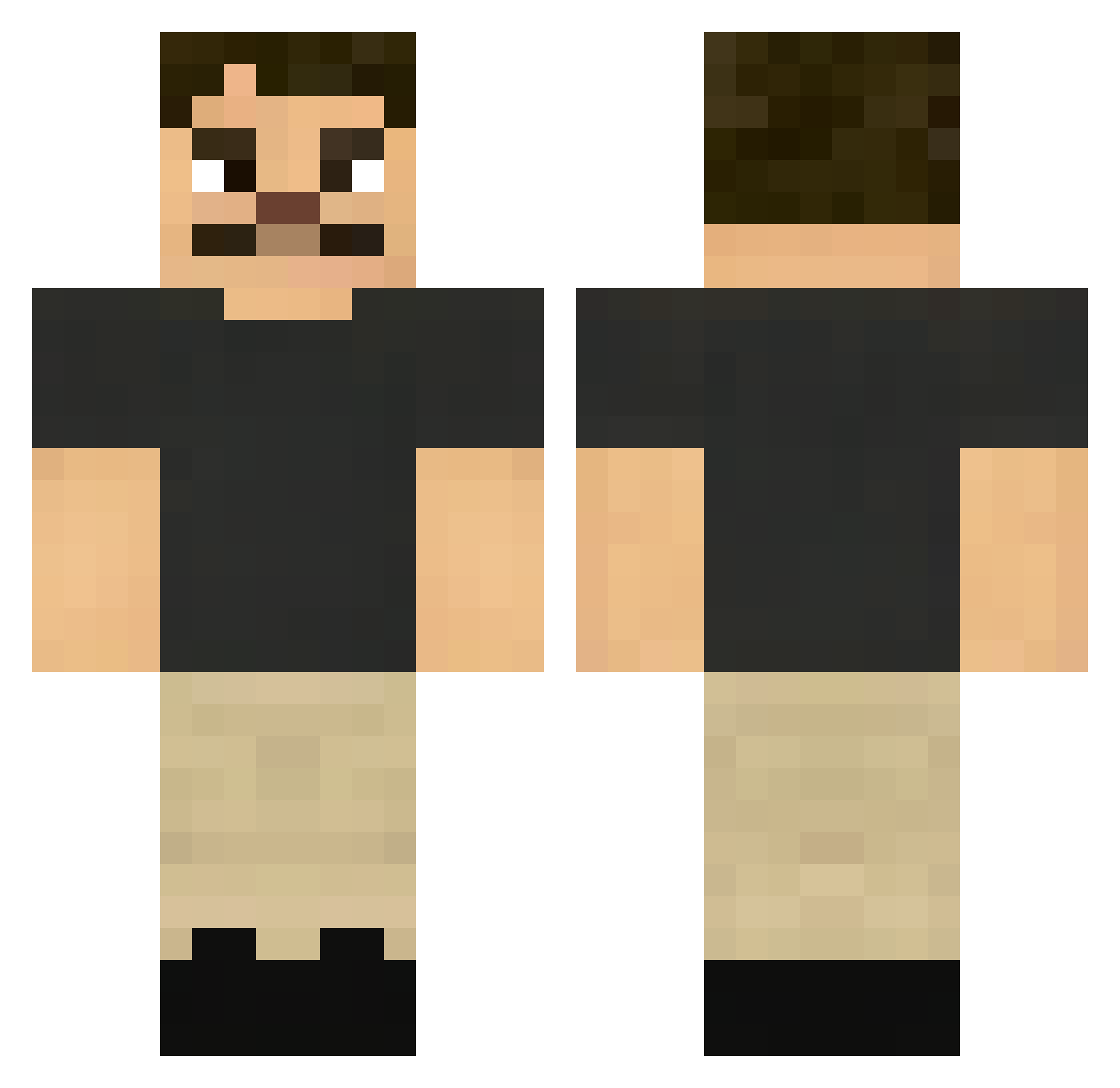 MINTYYYYYYYYYYY Minecraft skin, front and back view