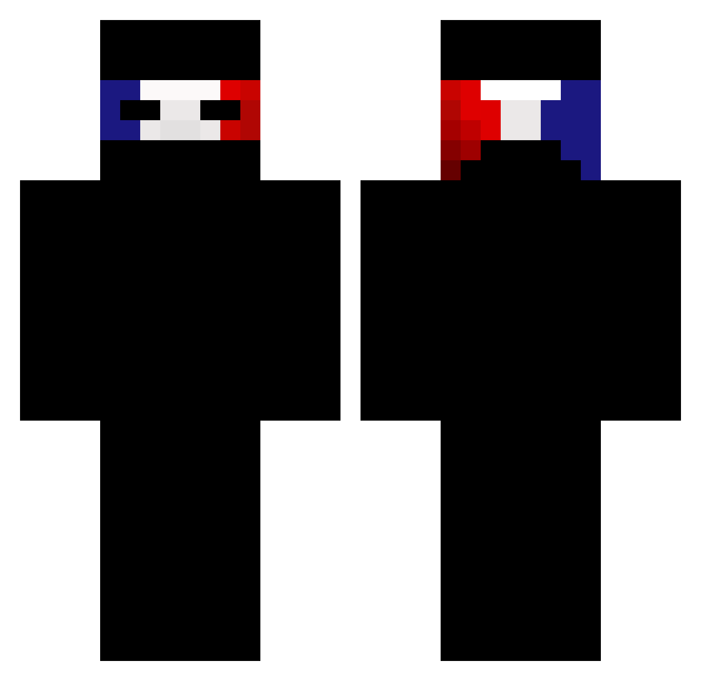 Sentinelle133 Minecraft skin, front and back view