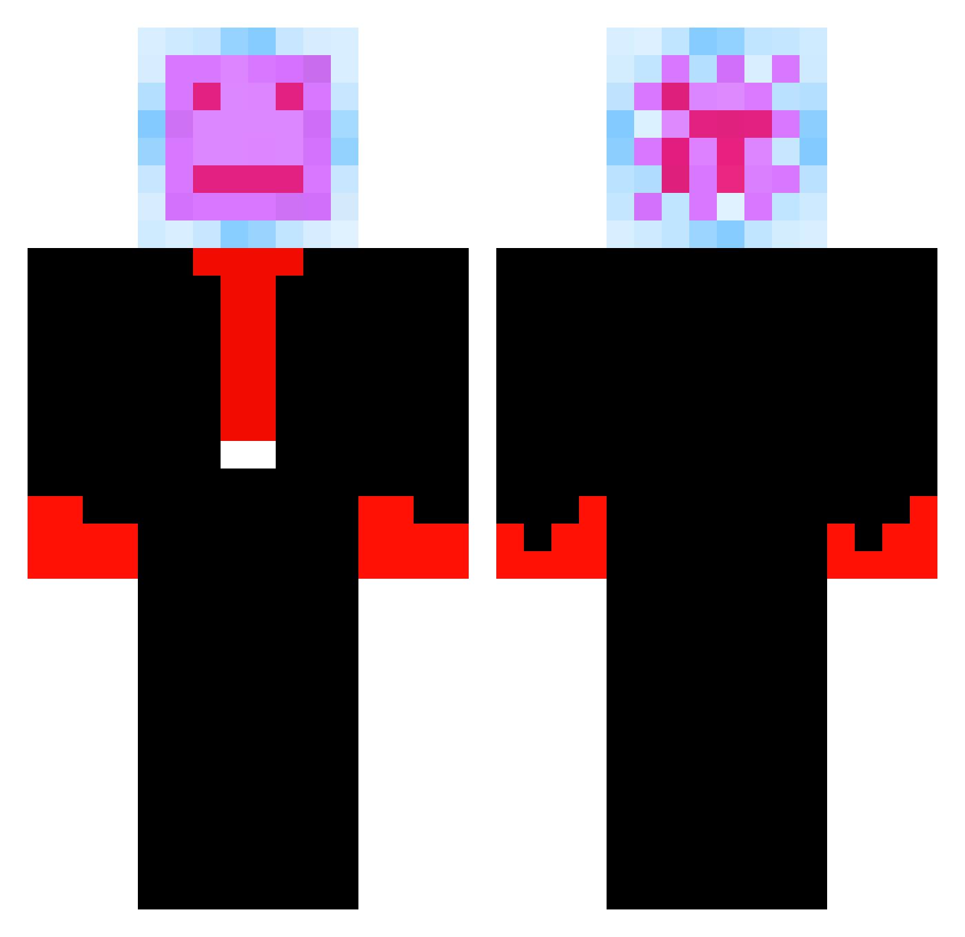 vixxe_ Minecraft skin, front and back view