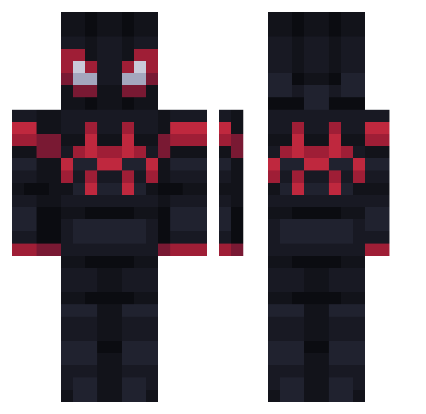 crxter7849 Minecraft skin, front and back view