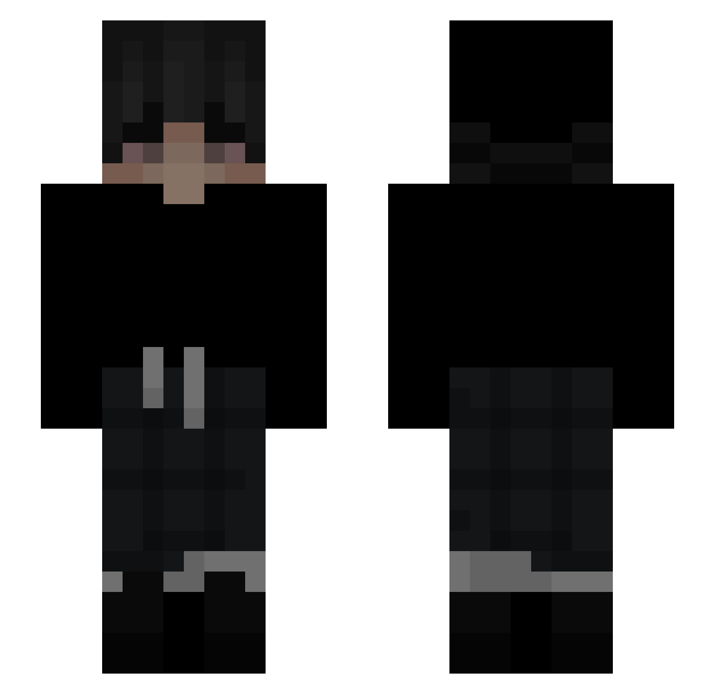 KnownDestroyer Minecraft skin, front and back view